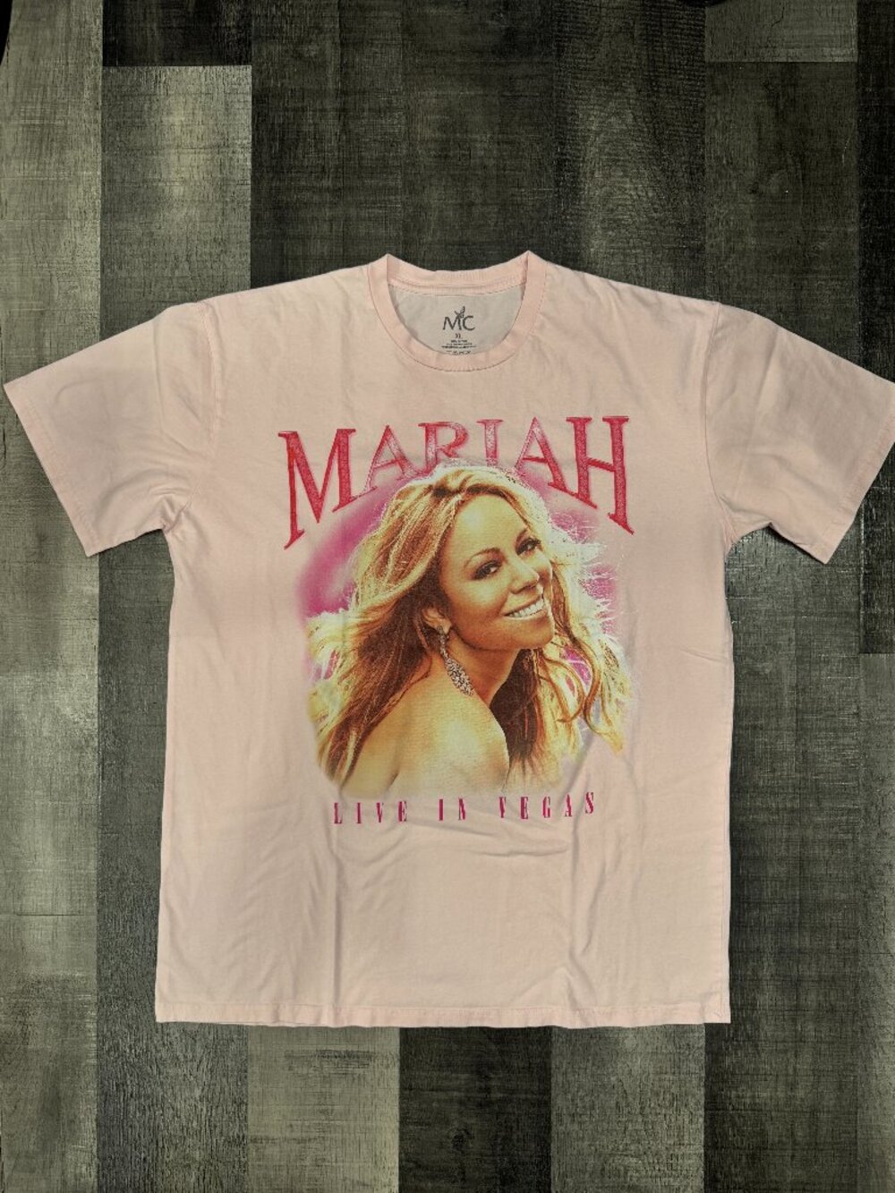 Mariah Carey Live in Las Vegas Pink Shirt XL